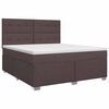 vidaXL Lit boxspring avec matelas Marron fonc&eacute; 180 x 200 cm Tissu