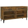 vidaXL Meuble &agrave; chaussures Ch&ecirc;ne fum&eacute; 102x35x55 cm Bois d'ing&eacute;nierie