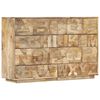 vidaXL Meuble alphabétique avec 6 tiroirs 120x35x79 cm Manguier massif