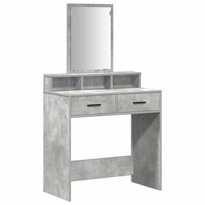 vidaXL Table de Toilette Gris b&eacute;ton 79 x 41 x 140 cm Bois d'ing&eacute;nierie