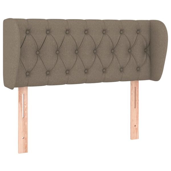 vidaXL T&ecirc;te de lit avec oreilles Taupe 93x23x78/88 cm Tissu