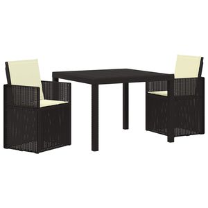 vidaXL Ensemble de salle &agrave; manger pour jardin 3 pc Anthracite et cr&egrave;me