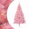 vidaXL Sapin de No&euml;l artificiel pr&eacute;-&eacute;clair&eacute; Rose 210 cm PVC