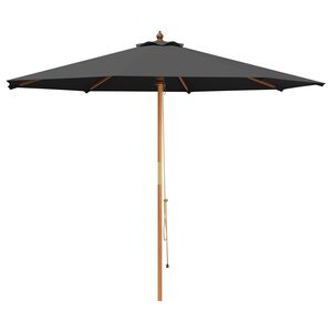 vidaXL Parasol de jardin &Oslash; 300 x 248 cm Bois d'eucalyptus massif