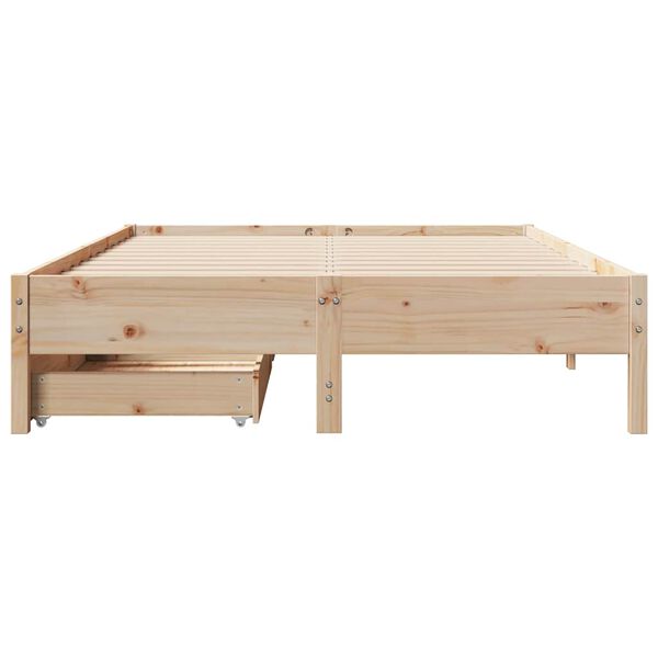 vidaXL Cadre de lit sans matelas 140x190 cm bois de pin massif