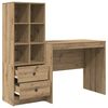 vidaXL Bureau avec tiroir 2 pcs Ch&ecirc;ne artisanal