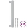 vidaXL Poignées d'armoire 10 pcs argenté 160 mm acier inoxydable