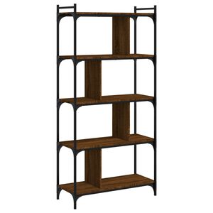 vidaXL Biblioth&egrave;que 5 niveaux ch&ecirc;ne brun 76x32x158cm bois d'ing&eacute;nierie