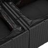 vidaXL Ensemble de Canap&eacute;s avec coussin 7 pcs Noir polyrotin