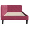 vidaXL Cadre de lit d'angle Bordeaux 90 x 190 cm Velours