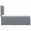vidaXL Sommier &agrave; lattes de lit et matelas Gris clair 90x190 cm Tissu
