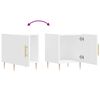 vidaXL Tables de chevet 2 pcs blanc 40x40x50 cm bois d&rsquo;ing&eacute;nierie