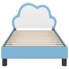 vidaXL Cadre de lit avec tête de lit Bleu 80 x 160 cm PU