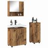 vidaXL Ensemble de mobilier de salle de bain 3 pcs Bois Ancien