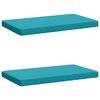 vidaXL Coussins de banc 2 pi&egrave;ces VUGHT 2 pc 100 % polyester Turquoise