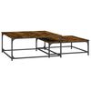 vidaXL Tables basses gigognes 2 pcs ch&ecirc;ne fum&eacute; bois d'ing&eacute;nierie