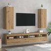 vidaXL Meubles TV 2 pcs chêne artisanal 30,5x30x90cm bois d'ingénierie