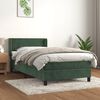 vidaXL Sommier &agrave; lattes de lit avec matelas Vert fonc&eacute; 90x190 cm