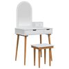 vidaXL Ensemble de Coiffeuse FAUSKE 4 pc Blanc 76 x 50 x 143 cm