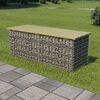 vidaXL Banc &agrave; gabion 120 cm Acier galvanis&eacute; et pin&egrave;de