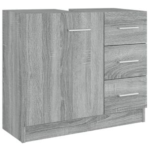 vidaXL Armoire de lavabo Sonoma gris 63x30x54 cm Bois d'ing&eacute;nierie
