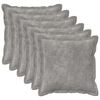 vidaXL Coussin 6 pc HOUTEN Gris clair 30 x 30 cm Fleece en microfibre