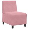 vidaXL Unit&eacute; de Sofa Modulaire Sans Accoudoirs Rose Velours