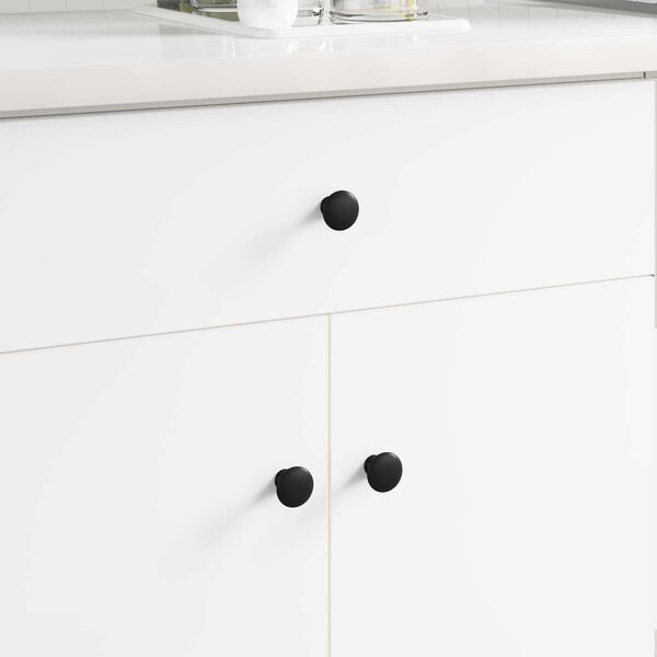 vidaXL Poign&eacute;e 1461 pcs Noir &Oslash;30 mm Aluminium