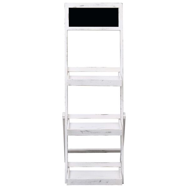 vidaXL Pr&eacute;sentoir &agrave; tableau noir Blanc 42x40x120 cm Bois