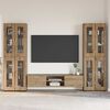 vidaXL Ensemble meuble TV avec porte Ch&ecirc;ne artisanal Bois d'ing&eacute;nierie