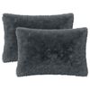 vidaXL Housse de coussin 2 pcs HEERLEN Anthracite 50 x 70 cm Fleece PV