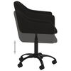 vidaXL Chaises pivotantes &agrave; manger lot de 6 Noir Velours
