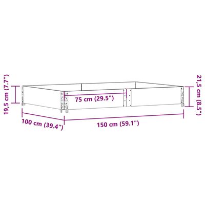 vidaXL Collier de palette 150x100 cm bois de pin solide