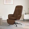 vidaXL Chaise de relaxation et repose-pied Marron brillant Similicuir