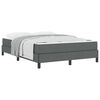vidaXL Lit &agrave; ressorts avec matelas Gris fonc&eacute; 140 x 190 cm tissu