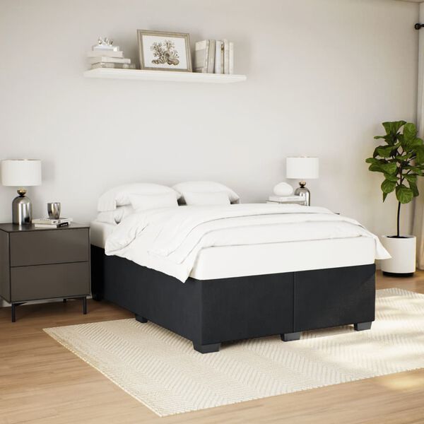 vidaXL Cadre de lit sans matelas noir 140x200 cm velours