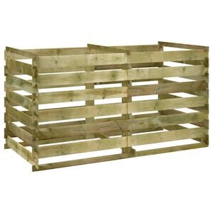 vidaXL Bac de compostage &agrave; lattes Bois de pin impr&eacute;gn&eacute; 180x90x90 cm