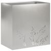 vidaXL Cache-pot de jardin Argent&eacute; 50 x 30 x 49 cm Acier inoxydable
