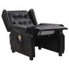 vidaXL Fauteuil de massage Noir Similicuir brillant