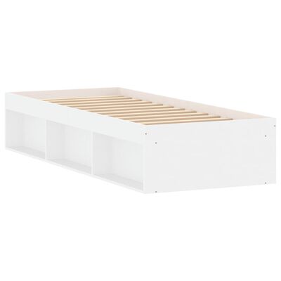 vidaXL Cadre de lit blanc 75x190 cm petit simple