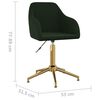 vidaXL Chaises pivotantes &agrave; manger lot de 2 vert fonc&eacute; velours