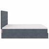 vidaXL Cadre de lit ottoman avec matelas gris fonc&eacute; 200x200 cm velours