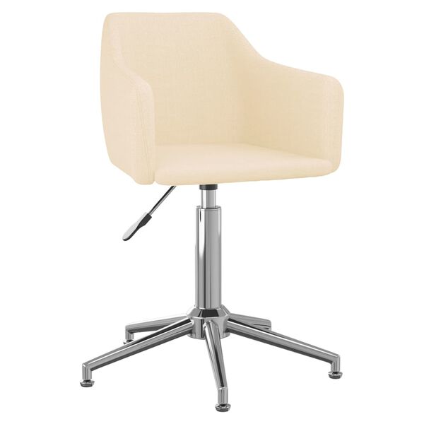 vidaXL Chaises pivotantes &agrave; manger lot de 6 Cr&egrave;me Tissu