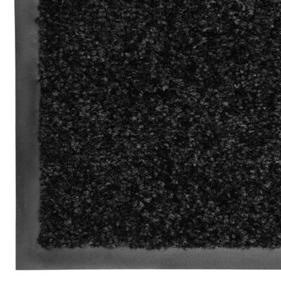 vidaXL Paillasson lavable Noir 60x180 cm