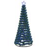 vidaXL Sapin de No&euml;l brillant avec LED et socle EKENAS 180 cm 220 LED