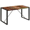 vidaXL Table &agrave; manger 140x70x75 cm Bois de r&eacute;cup&eacute;ration massif