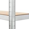 vidaXL &Eacute;tag&egrave;res &agrave; 5 niveaux 3 pcs Argent&eacute; Acier et bois d'ing&eacute;nierie
