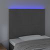vidaXL T&ecirc;te de lit &agrave; LED Gris fonc&eacute; 100x5x118/128 cm Velours