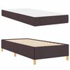 vidaXL Cadre de lit avec matelas Marron foncé 80 x 200 cm tissu