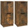 vidaXL Buffets 2 pcs Ch&ecirc;ne fum&eacute; 30x30x70 cm Bois d'ing&eacute;nierie